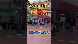 【速報】閑散期本格突入したディズニーリゾート最新混雑状況【2026.4.13】