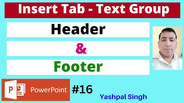 Text Group in Insert Tab | Header and Footer | MS PowerPoint  | |Hindi|