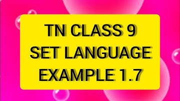 TN 9 Maths Set Language Example 1.7