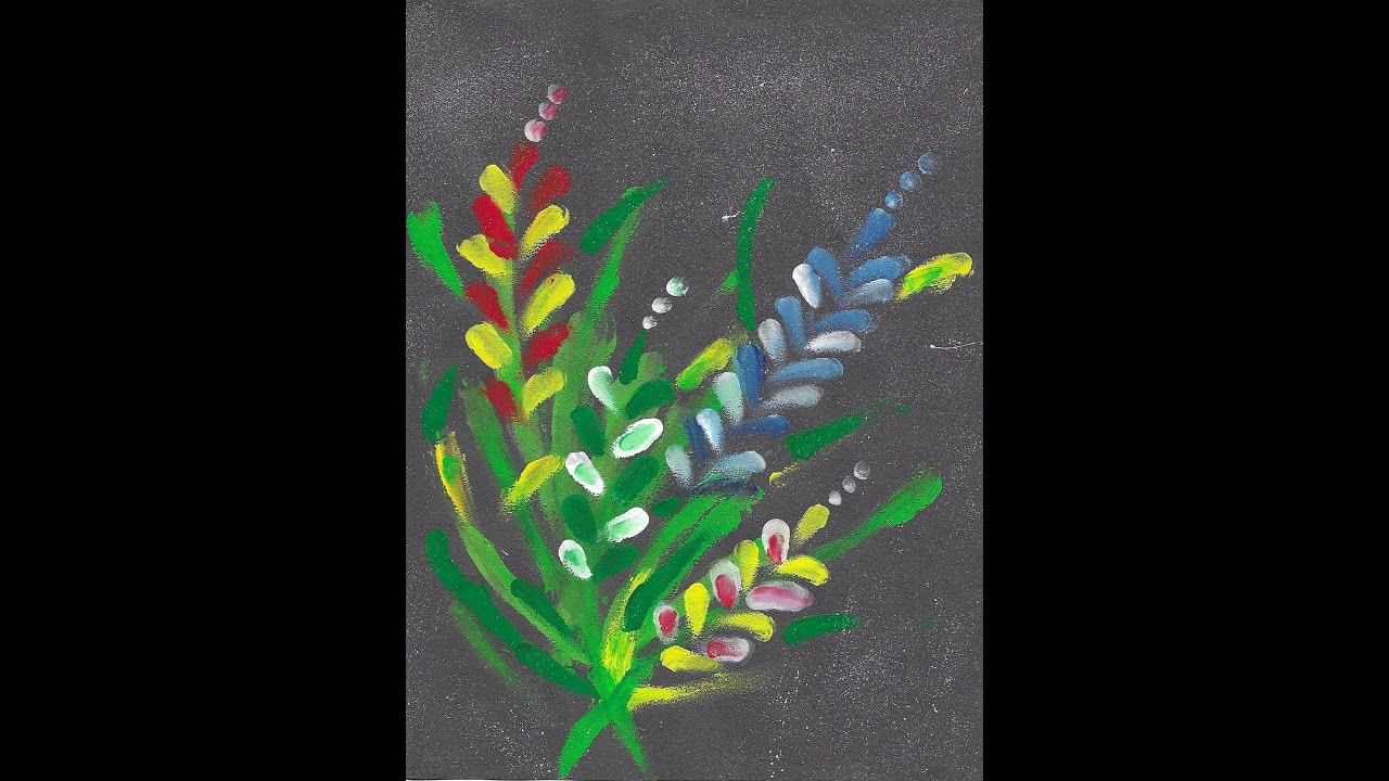 Finger Painting Of Flowers YouTube