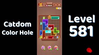 Catdom Level 581 walkthrough | Color Hole 🐱🕳️| Solutionguruji