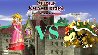 Super Smash Bros. Melee - Peach Vs Bowser Battle 1