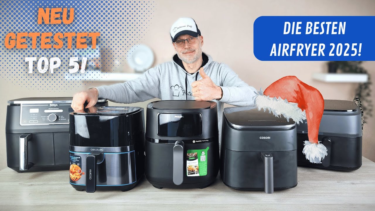 Heißluftfritteuse Test 2025 ✅ Die Besten der Besten im Praxistest!