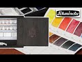 Unbox and swatch  schmincke horadam watercolor exclusive wooden box set