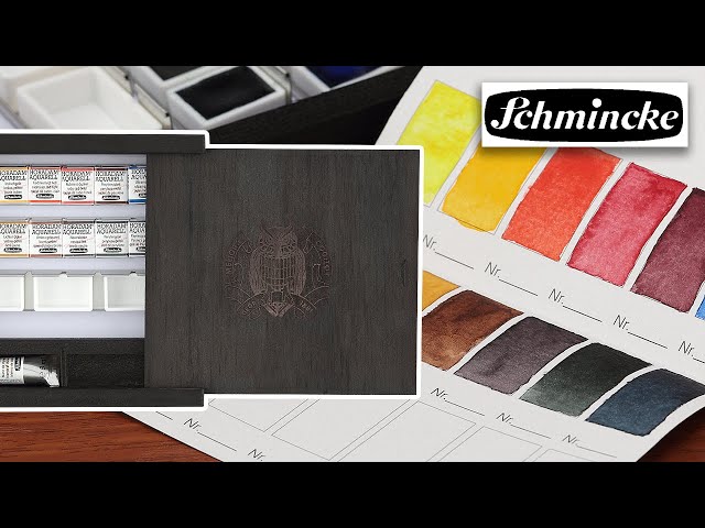 Unbox and Swatch - Schmincke Horadam Watercolor Exclusive Wooden Box Set 