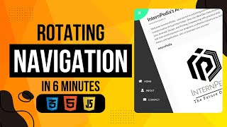How to Make Rotating Navigation using HTML CSS and JavaScript | JavaScript Project |  InternPedia