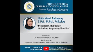 Sidang Terbuka Disertasi Doktor ke-110, Unita Werdi Rahajeng, S.Psi., M.Psi., Psikolog