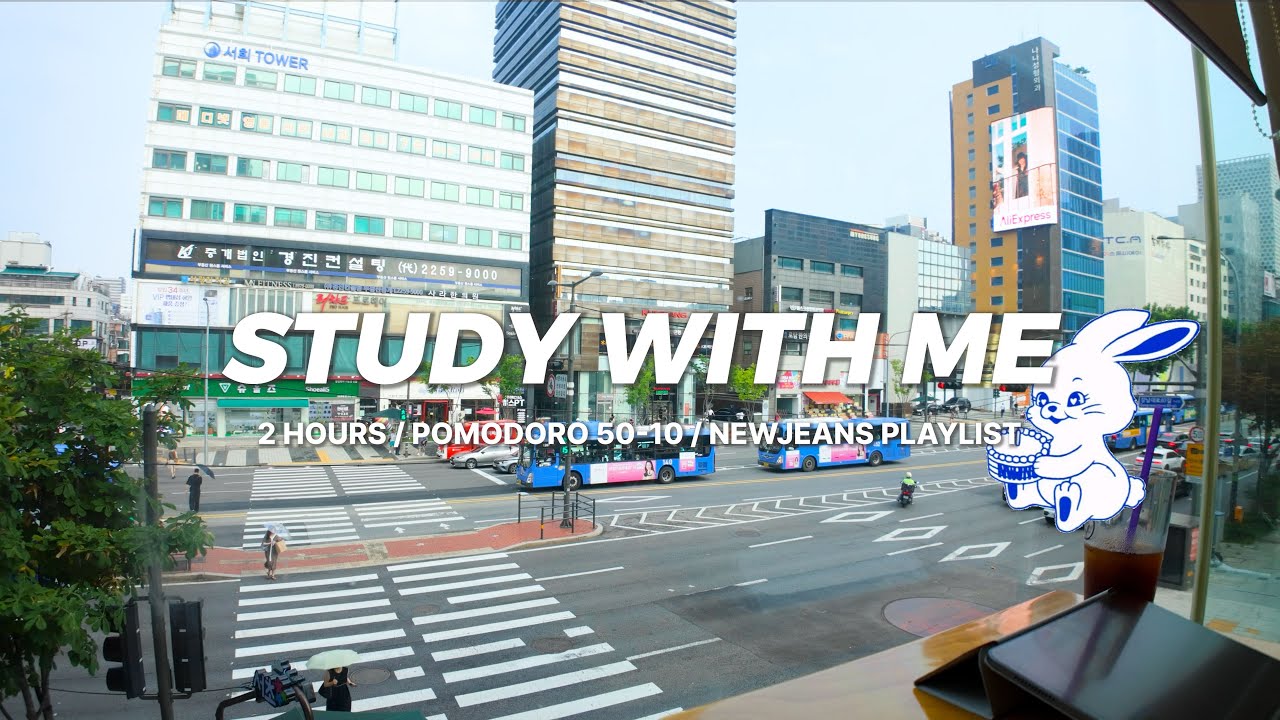 📚 2-HOUR STUDY WITH ME / Pomodoro 50-10 / NewJeans Piano Playlist