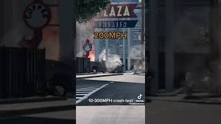 10-300MPH crash test - 30MPH rear end test -180 MPH rear end test -Bus hitting bollard at.40MPH