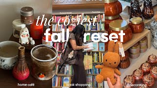 FALL RESET 🍂 decorating my new apartment, deep cleaning, cozy autumnal home café, fall shopping ☕️🕯️
