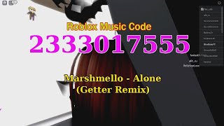Marshmello - Alone (Getter Remix) Roblox Music Code