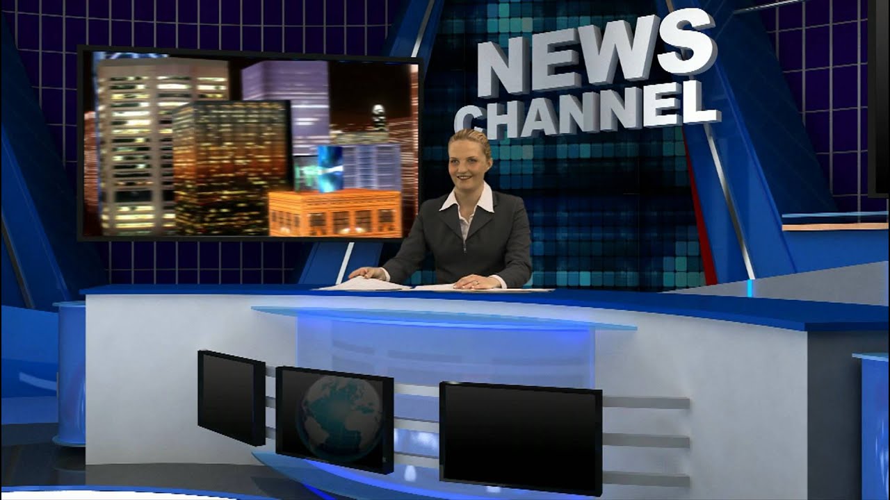 Virtual Reality Set - News Background Demo - YouTube