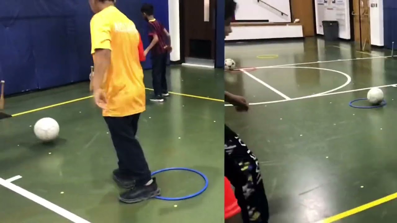 التصويب على هدف ثابت او متحرك بالقدم