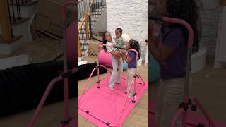 Riri and Londyn tries to teach Germany gymnastics