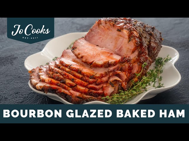 Crockpot Honey Mustard Glazed Ham - Jo Cooks