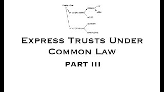 Express Trusts Under Common Law - Part 3
