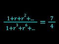 A ratio of two infinite series