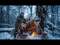 🥶 Trapped in Heavy Snow & Blizzard ❄️ Solo Survival in Frozen Wilderness
