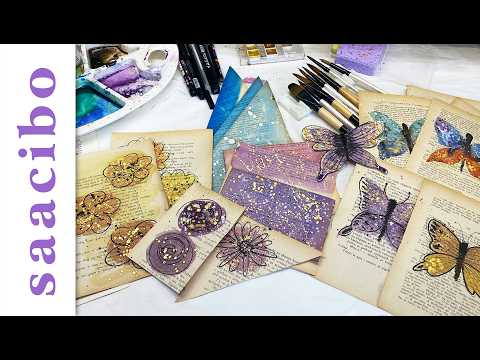 Quick & Easy Whimsical Watercolor Embellishments For Junk Journals