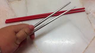 compare and contrast between Chinese chopsticks and Korea chopsticks