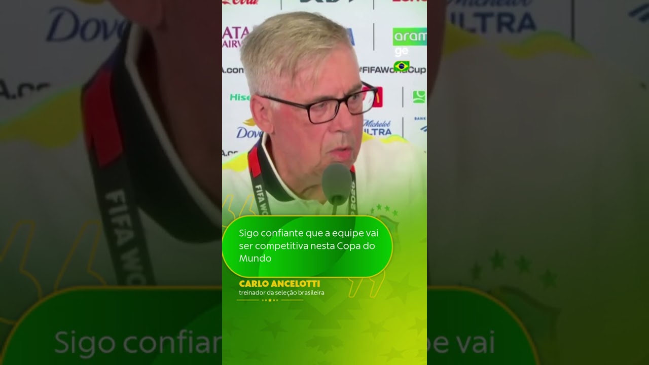 ANCELOTTI SEGUE CONFIANTE COM A SELEÇÃO | #shorts | ge.globo