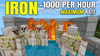 BEST IRON Farm for Minecraft Bedrock 1.21!