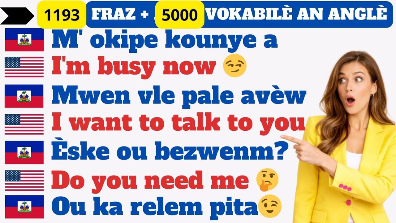 KOU ANGLÈ ONLINE 24/24 -APRANN PALE ANGLAIS RAPID -APRANN PALE ANGLÈ -KOU ANGLAIS -PALE ANGLÈ