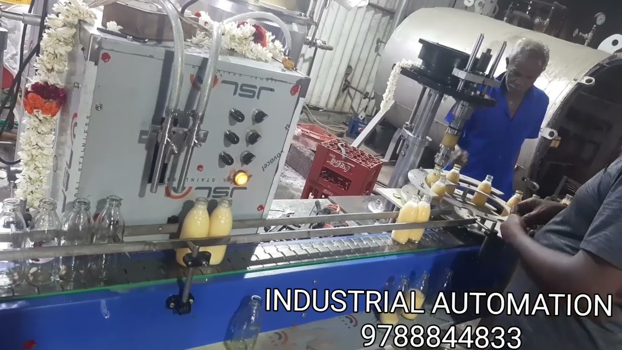 badam milk filling and capping machine