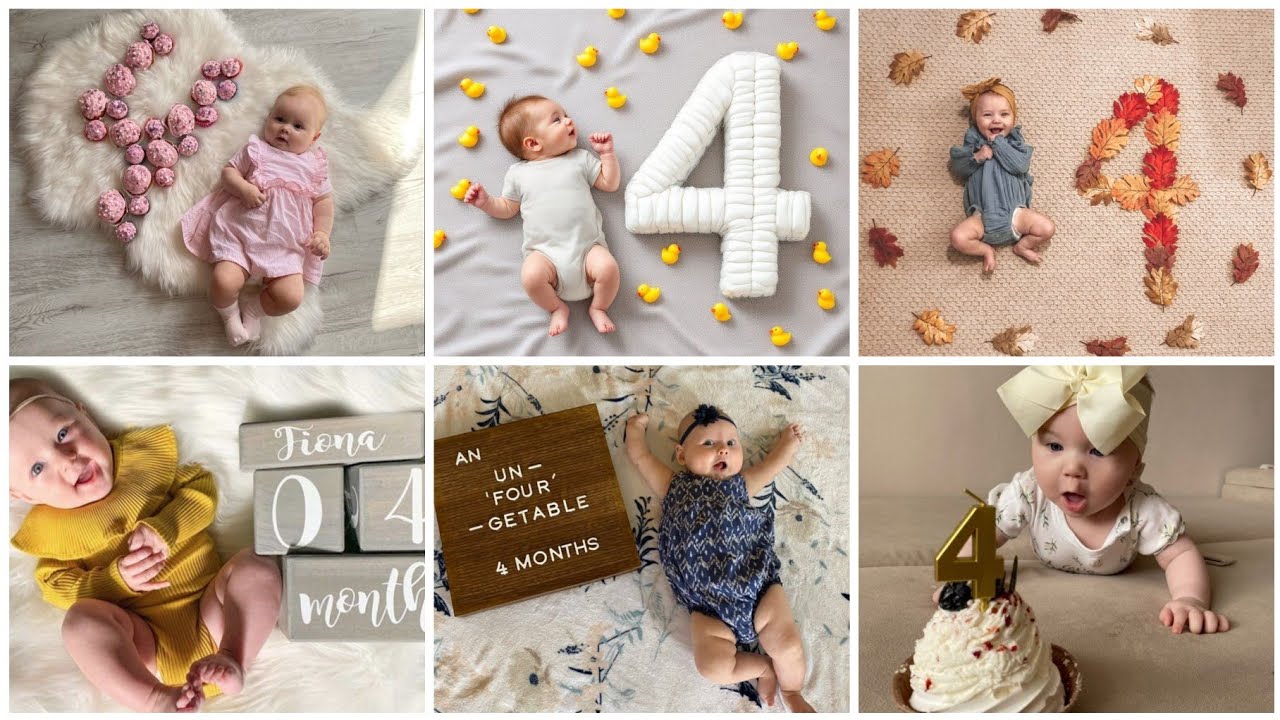 4th Month Baby Photoshoot Ideas at Home 2025|| Fourth Month Milestone Photoshoot Ideas  at Home