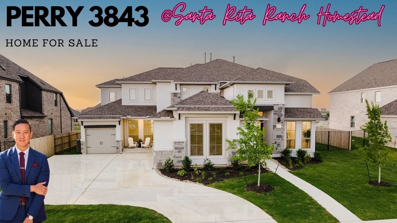 Perry Homes Plan 3843 SF 5 Bedroom Austin, TX Santa Rita Ranch