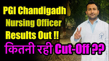 PGIMER Nursing Officer Result 2025 Out | PGIMER Nursing Officer Cut Off || #pgichandigarh 