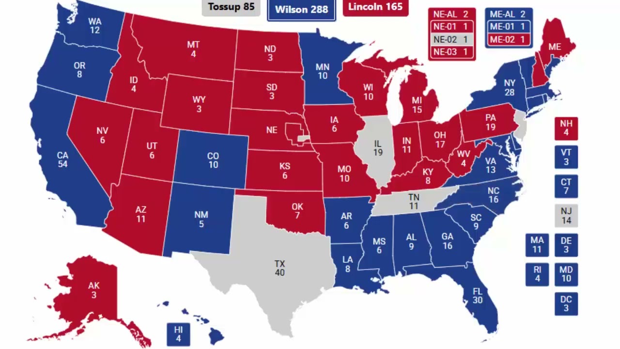 Election Prediction - Woodrow Wilson vs Abraham Lincoln
