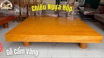 Sập Chiếu Ngựa Đóng Hộp - KT: 240 x 220 x 20cm | Gỗ Cẩm Vàng 7 Triệu ( Hàng Loại 1 )