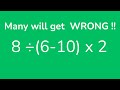 Order of Operations and Signs