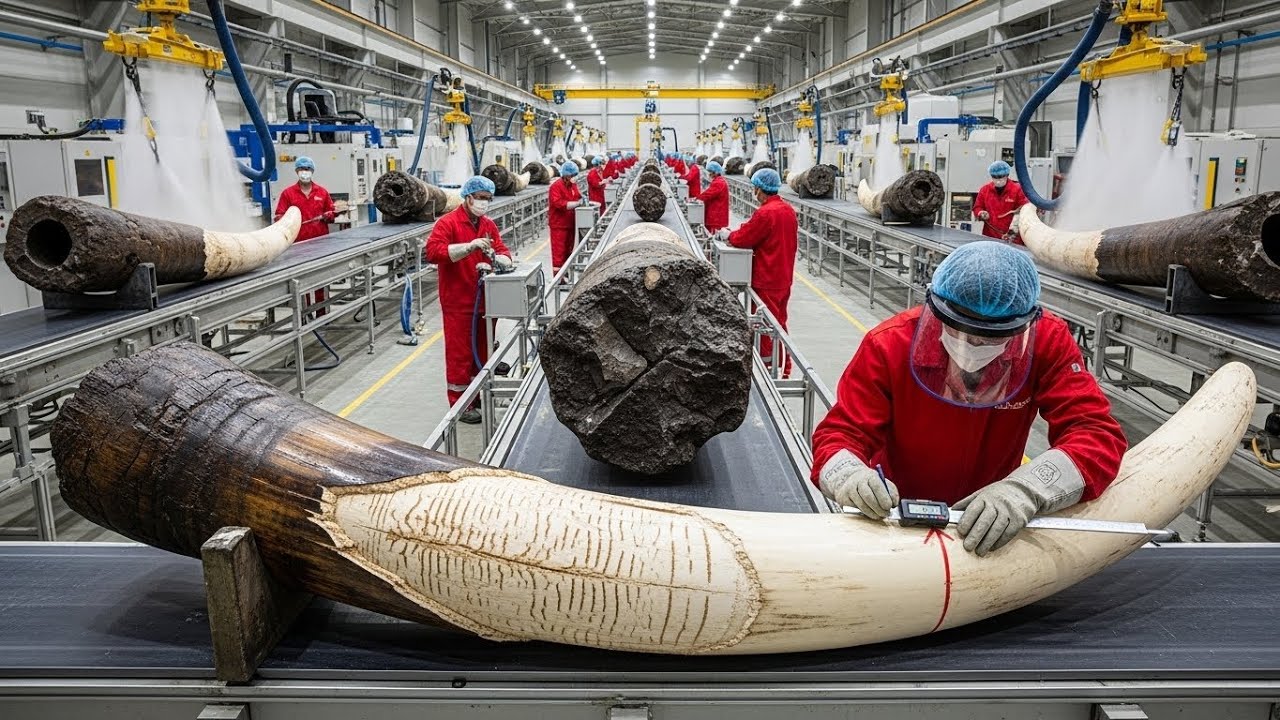 Inside the Mammoth Ivory Workshop – Carving Ice Age Fossils into $100,000 Art (Full Process)