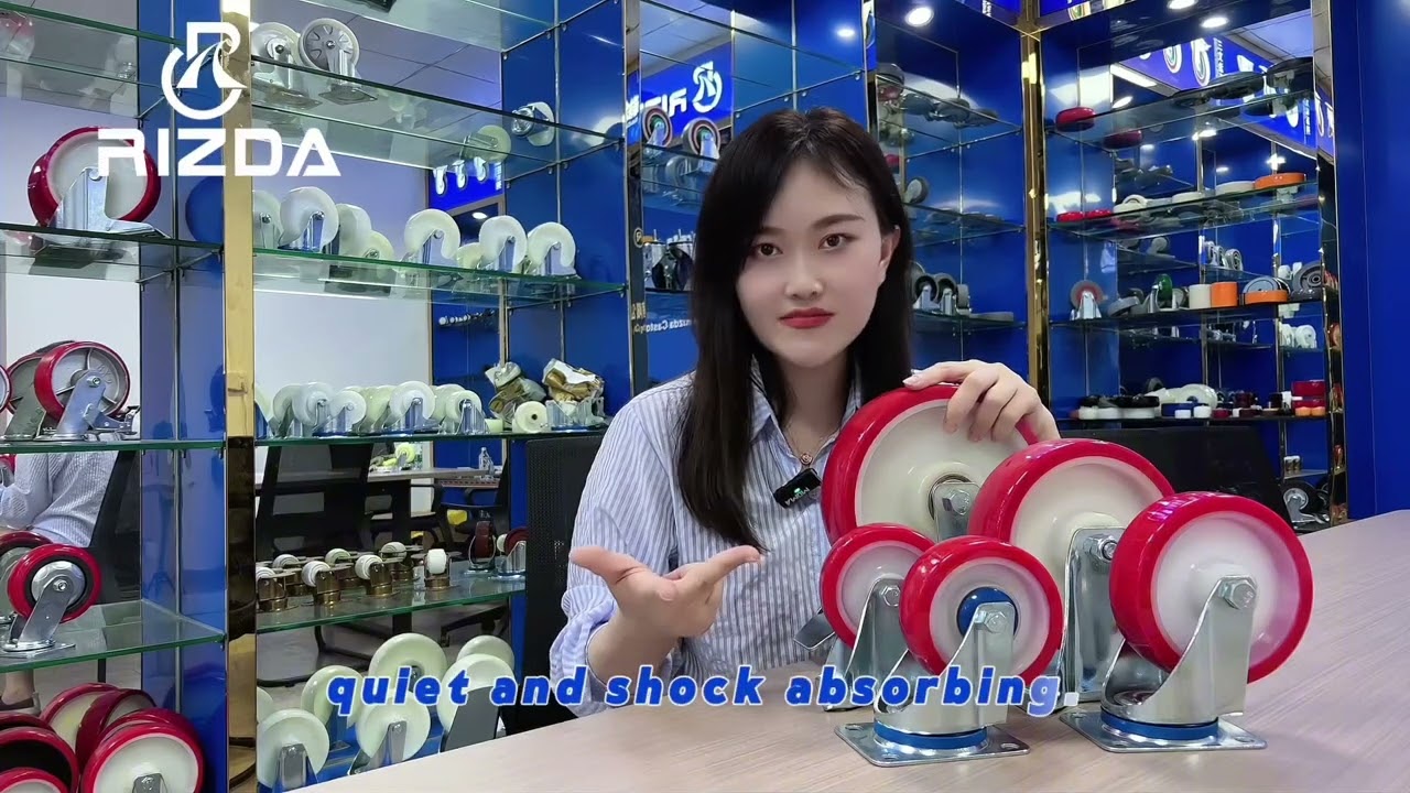 PU wheel on nylon core casters