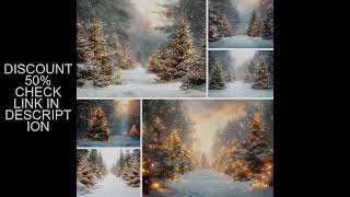 Winter Pine Forest Snow Scenery Backgrounds Kids Adult Photography Props Child Baby Christmas Landsc