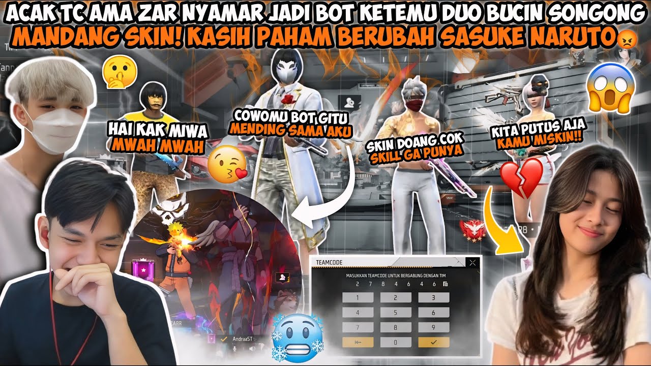 ACAK ACAK TC SAMA ZAR NYAMAR JADI BOT! KETEMU DUO BUCIN SONGONG MANDANG SKIN KASIJ PAHAM EMOT 20JT!