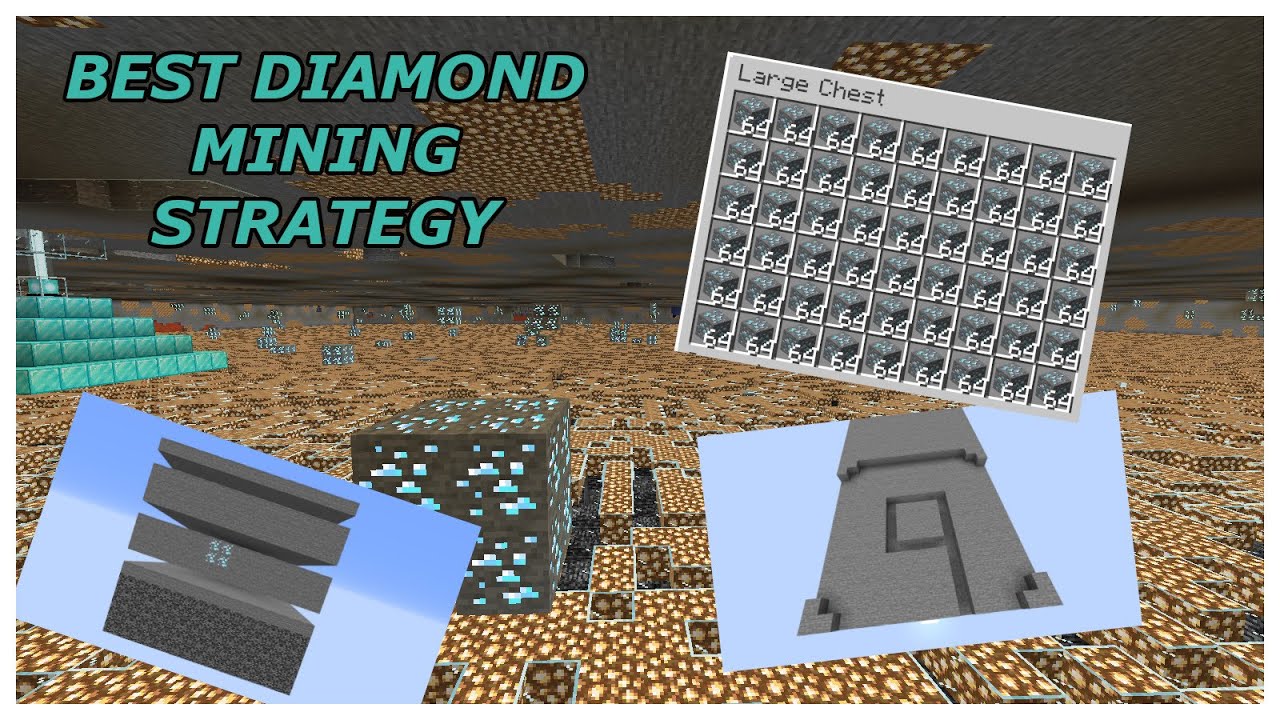 Best Diamond Mining Strategy - 100+ diamond ore per hour - YouTube