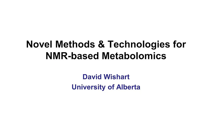 Lecture 6: Novel NMR Methods