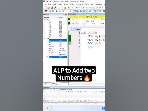 ALP to add two Numbers | Assembly Language Programming | 8051 ...