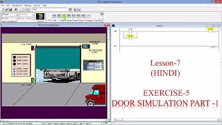 LESSON-7 PLC PROGRAMMING;DOOR SIMULATION-1(HINDI)