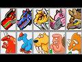 Dino Park Arena, Dino Robot Corps: Spinosaurus Velociraptor T-Rex Ceratosaurus Ankylosaurus Smilodon