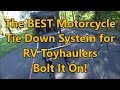 The BEST Motorcycle Tie Down System for RV Toyhaulers - Bolt It On!
