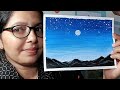 Night sky acrylic painting for beginnerseasy acrylic painting tutorial