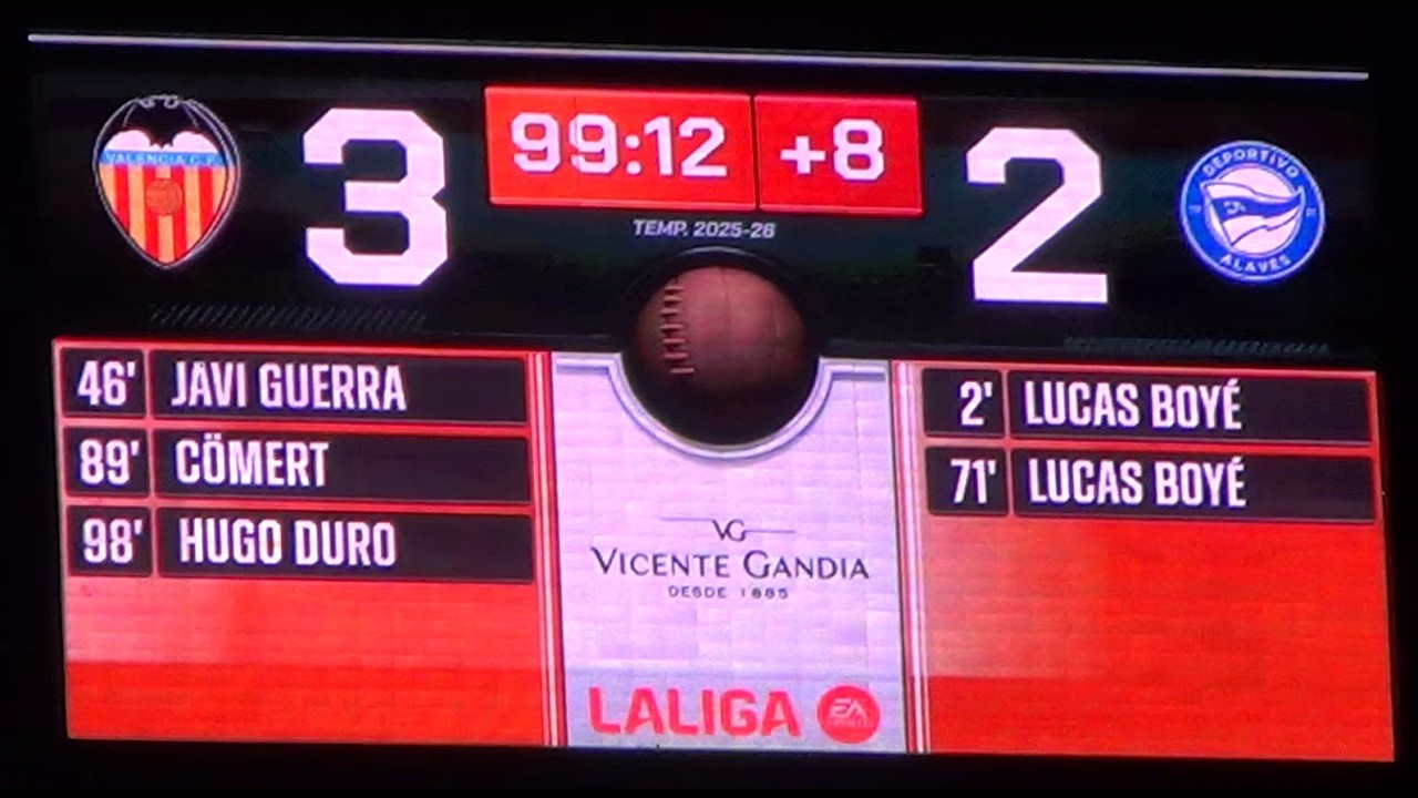 Valencia 3 Alavés 2