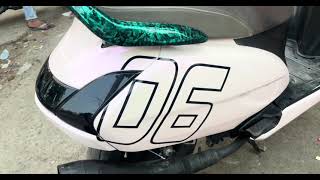 Candy white wrap  scooty | activa modification | 