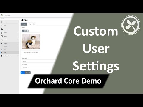 Custom User Settings - Orchard Core Demo
