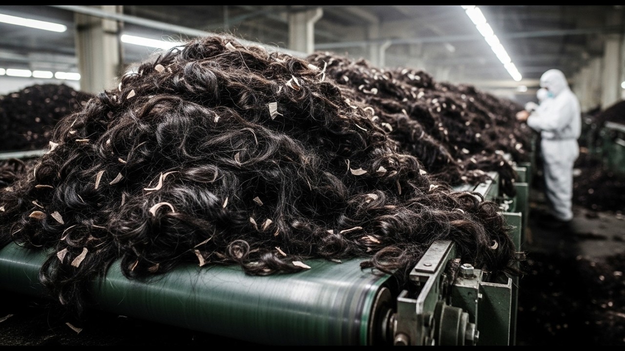 Inside a Human Hair Recycling Factory – How Millions of Hair Strands Are Reused
