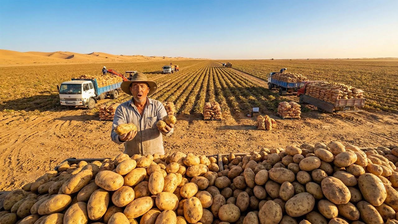 The Miracle Potato Farm: Harvesting Tonnes of Potatoes from Desert Dust